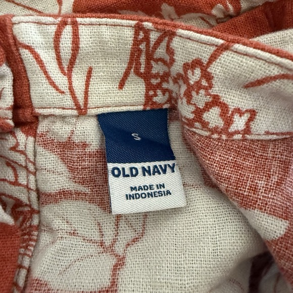 Old Navy Extra High-Rise Taylor Adjust Waist Floral Shorts Top Linen Set Small - Picture 5 of 16